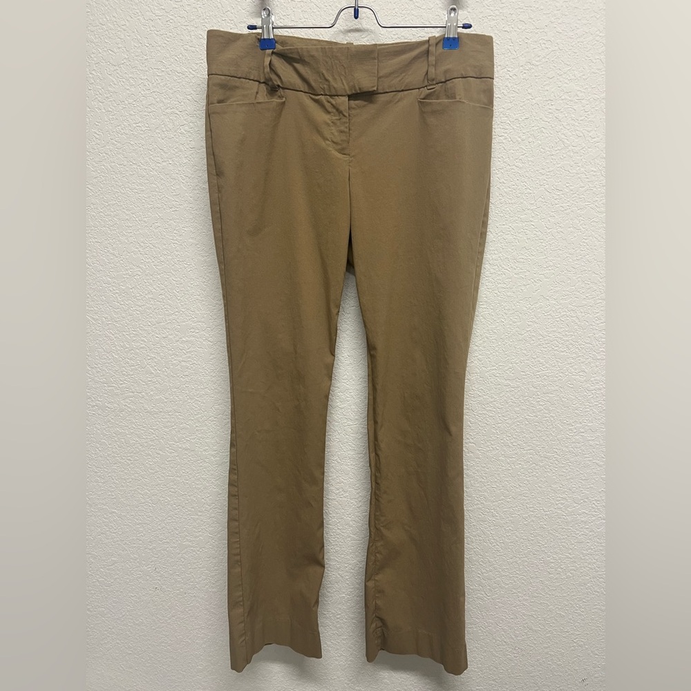 The Limited Women’s Tan Boot Cut Exact Stretch Slacks Khaki 12R